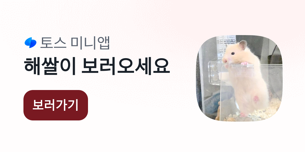 해쌀이 보러오세요 앱인토스 공식 소개 이미지